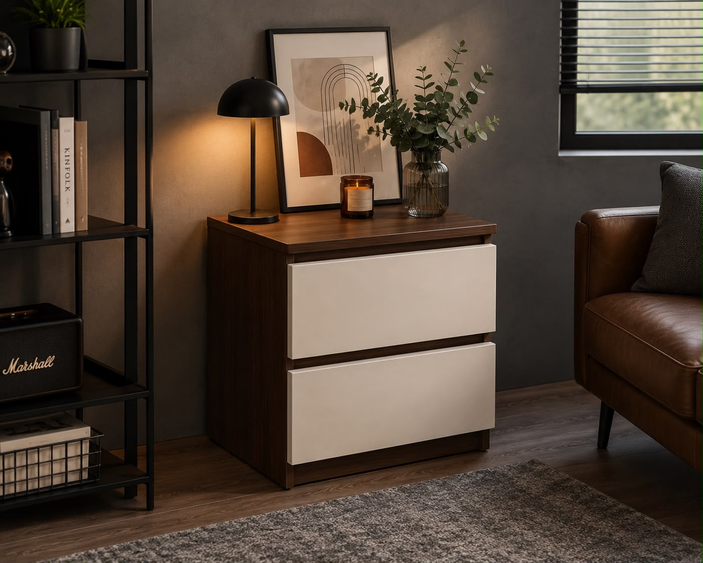 🛏️✨ MESITA DE NOCHE MODERNA 2 GAVETAS – ELEGANCIA Y FUNCIONALIDAD EN TU HABITACIÓN ✨🛏️

🆔 Cod. 285204 MARRÓN 

💰 RD$1,995