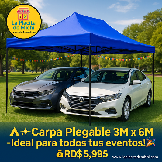 ⛺✨ Carpa Plegable 3M x 6M – ¡Ideal para todos tus eventos! 🎉🎊