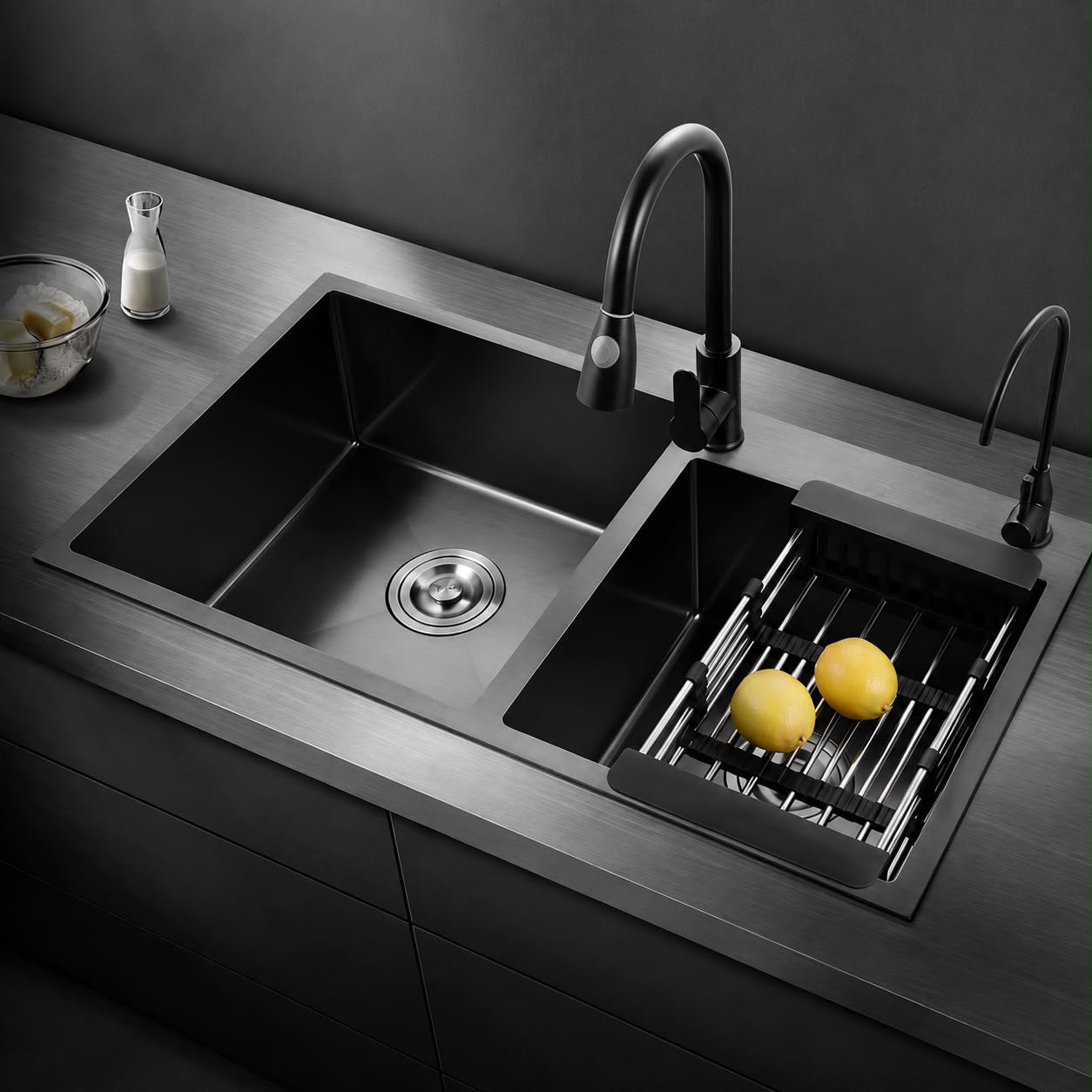 🖤✨ FREGADERO O LAVABO DE COCINA DOBLE CON ACCESORIOS – NEGRO GRAFITO PREMIUM ✨🖤

📌 Cod. SC602

💰 RD$5,795