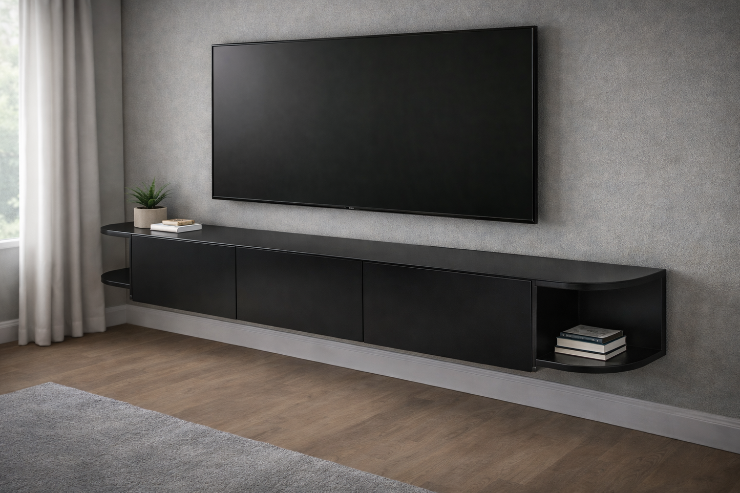 🖥️✨ MUEBLE DE TV ARMADO EN HIDRÓFUGO – 3 GAVETAS | 180 CM (NEGRO) ✨🖥️
🆔 Cod. 001

💰 RD$6,995