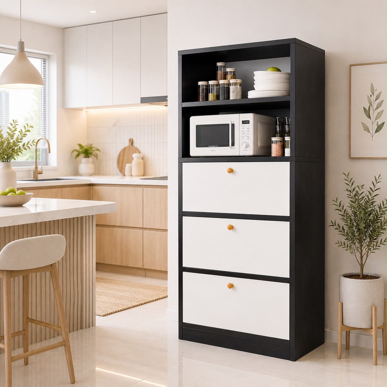 🍽️🖤 ORGANIZADOR DE COCINA MULTIFUNCIONAL NEGRO Y BLANCO – ELEGANCIA Y ALMACENAMIENTO EN UN SOLO MUEBLE 🖤🍽️

🆔 Cod. 283263 Negro con Blanco 

💰 RD$4,495