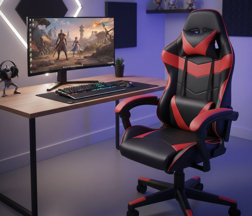 🎮🔥 SILLA GAMER ERGONÓMICA – COMODIDAD REAL PARA HORAS DE JUEGO O TRABAJO 🔥🎮
🎨 Color: Negro con Rojo

💰 Precio: RD$4,995