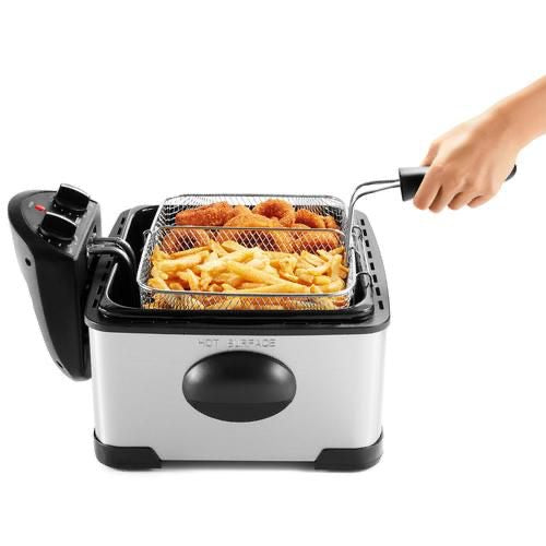 Freidora De Acero Inoxidable Eléctrica  Chefman XL 4,3 L