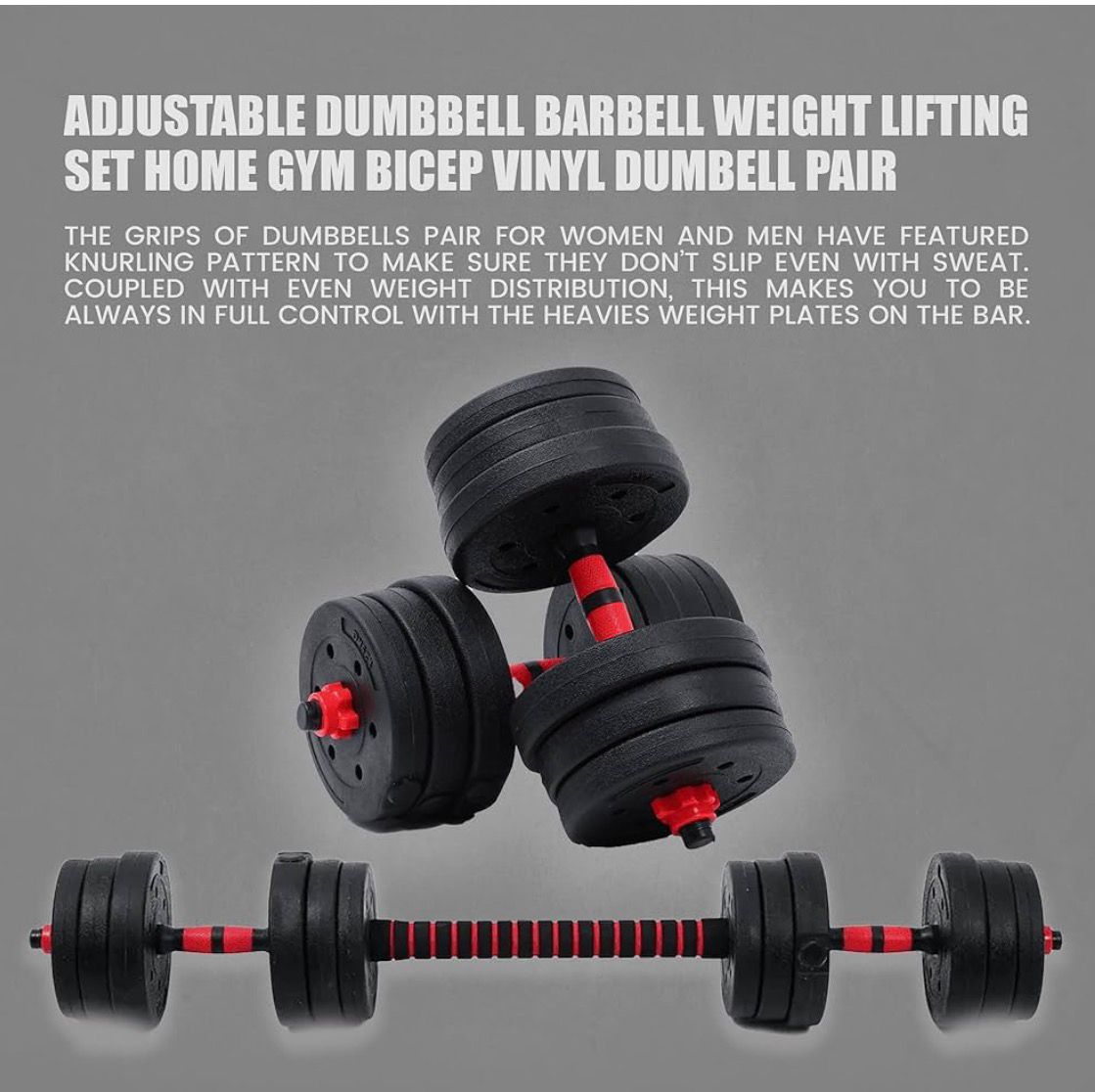 🔥 SET DE MANCUERNAS Y BARRA AJUSTABLE 40 KG – ENTRENAMIENTO REAL EN CASA 🔥

🆔 Cod. YL840
⚖️ Peso total: 40 KG

💰RD$3,995