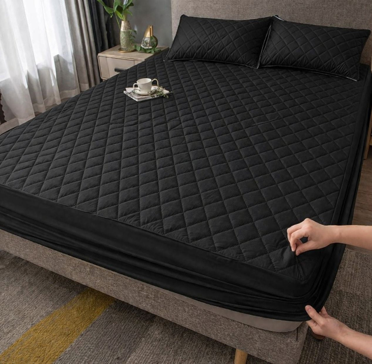 🔥🛏️ PROTECTOR DE COLCHÓN IMPERMEABLE – PROTEGE, ALARGA Y ELEVA TU DESCANSO 🛏️🔥 (Cod.1500*200cm) Incluye Cubre Almohadas

💰RD$1,995