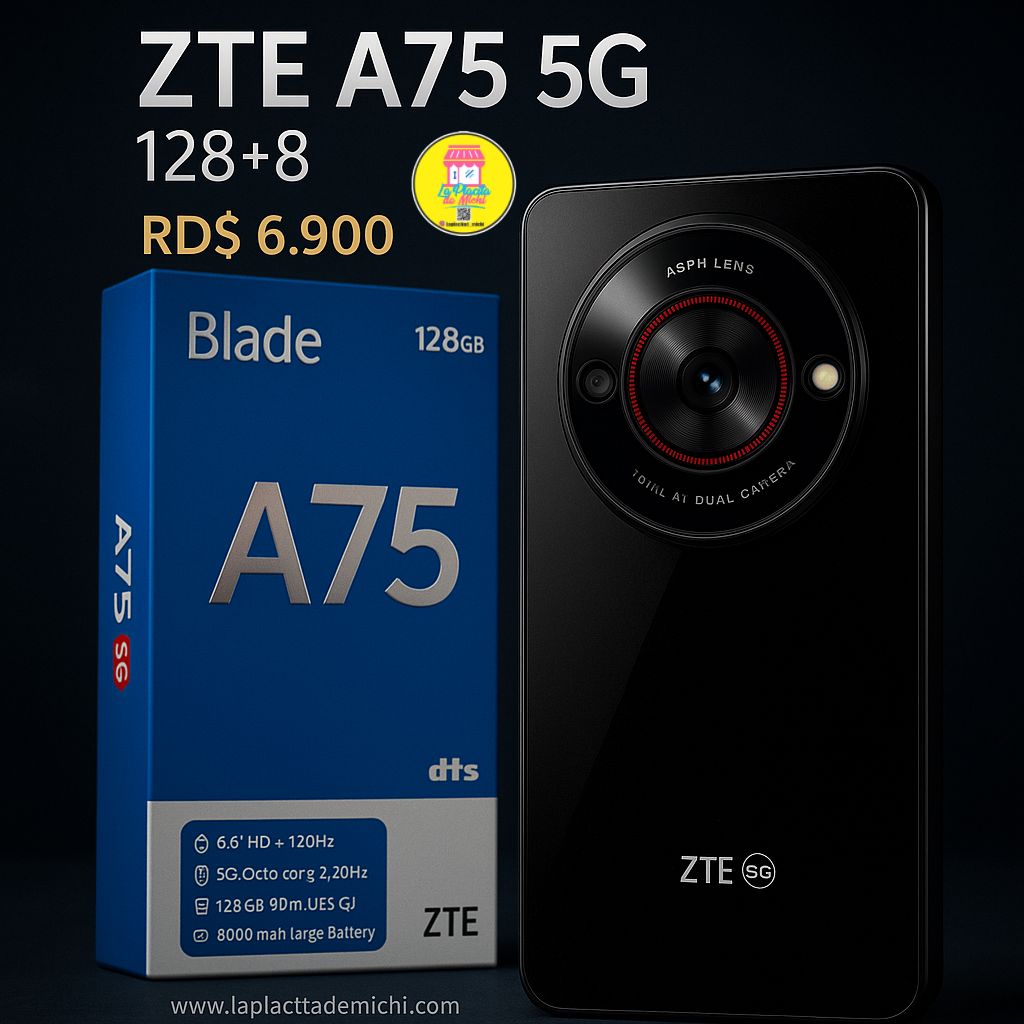 ZTE A75 5G 128+8 
💰RD$ 6,900