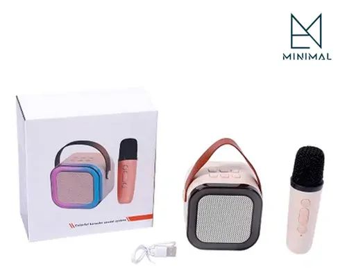 🎤🔊 Set de Karaoke Portátil con Bocina LED y 1 Micrófonos Inalámbrico (Cod.K12)

💰RD$795