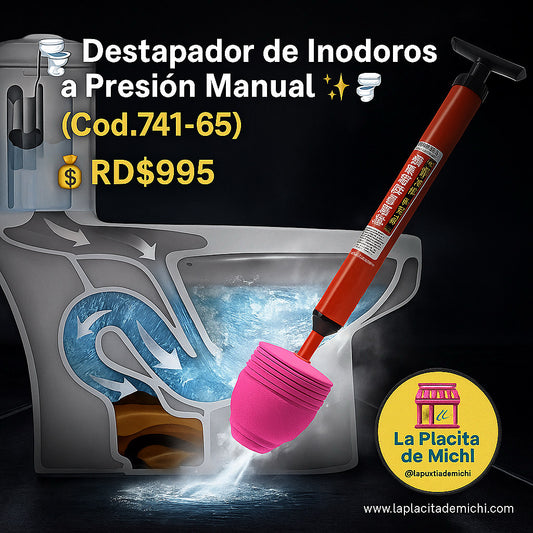 🚽✨ Destapador de Inodoros a Presión Manual ✨🚽 (Cod.741-65)
💰RD$995