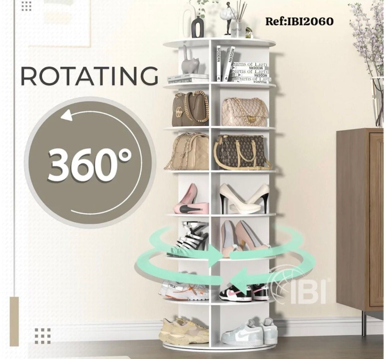 👟👠 ZAPATERA GIRATORIA 360° – ORGANIZACIÓN PREMIUM EN POCO ESPACIO 👠👟 (Cod. 250505-1)

💰RD$5,495