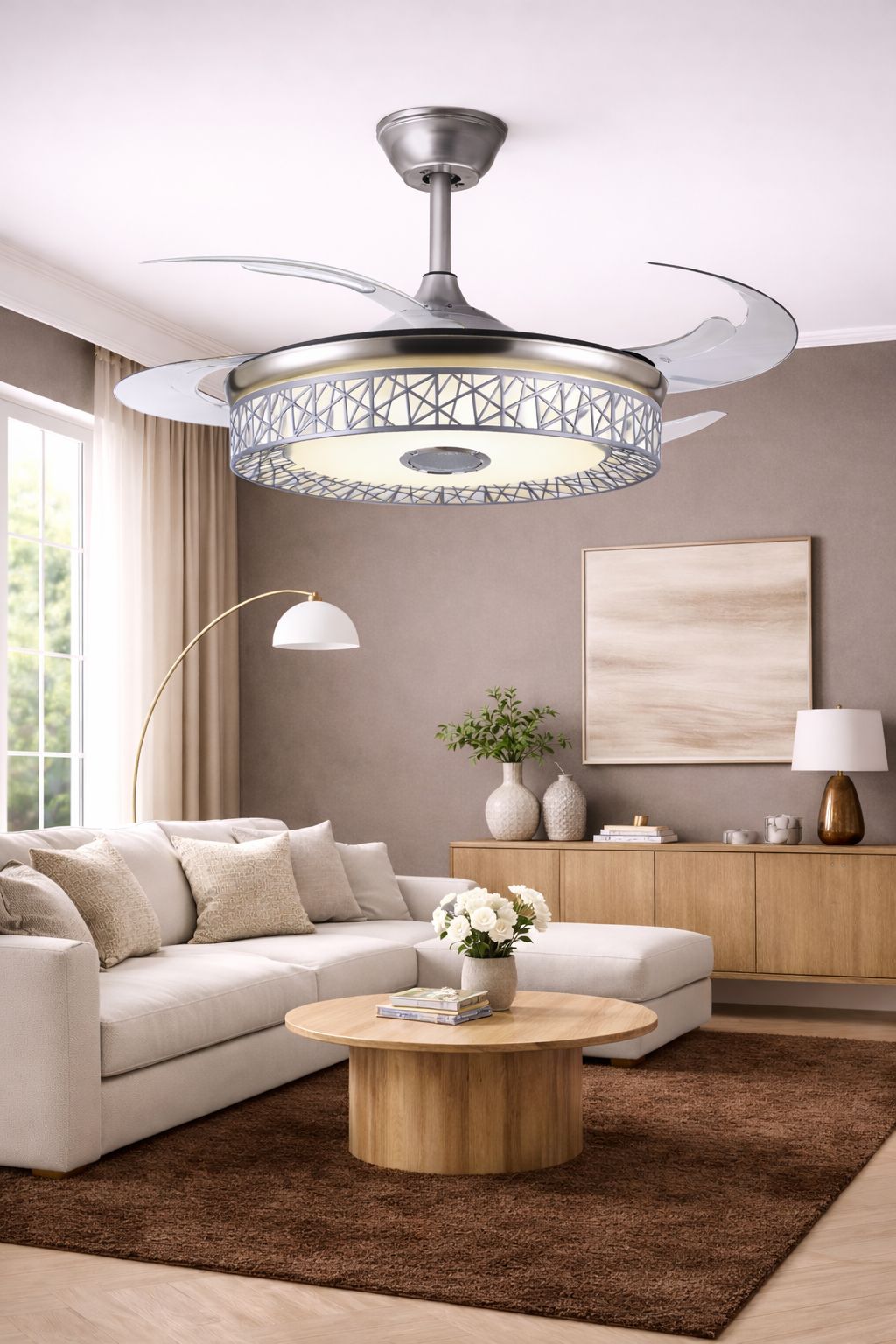 ✨💡 VENTILADOR DE TECHO MODERNO LED + BOCINA BLUETOOTH – TODO EN UNO 💡✨
📌 (Cod. 027 PLATEADO)

💰RD$3,995