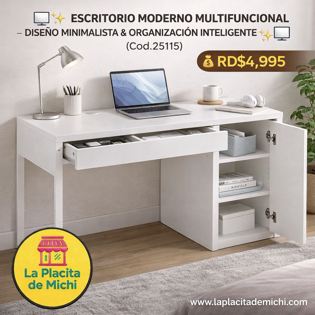 🖥️🪑✨ COMBO OFICINA MODERNA – ESTILO, COMODIDAD Y PRODUCTIVIDAD EN UN SOLO SET ✨🪑🖥️ ( Mesa 25115 + Silla 012-3)

🔥 PRECIO COMBO ESPECIAL: RD$6,495