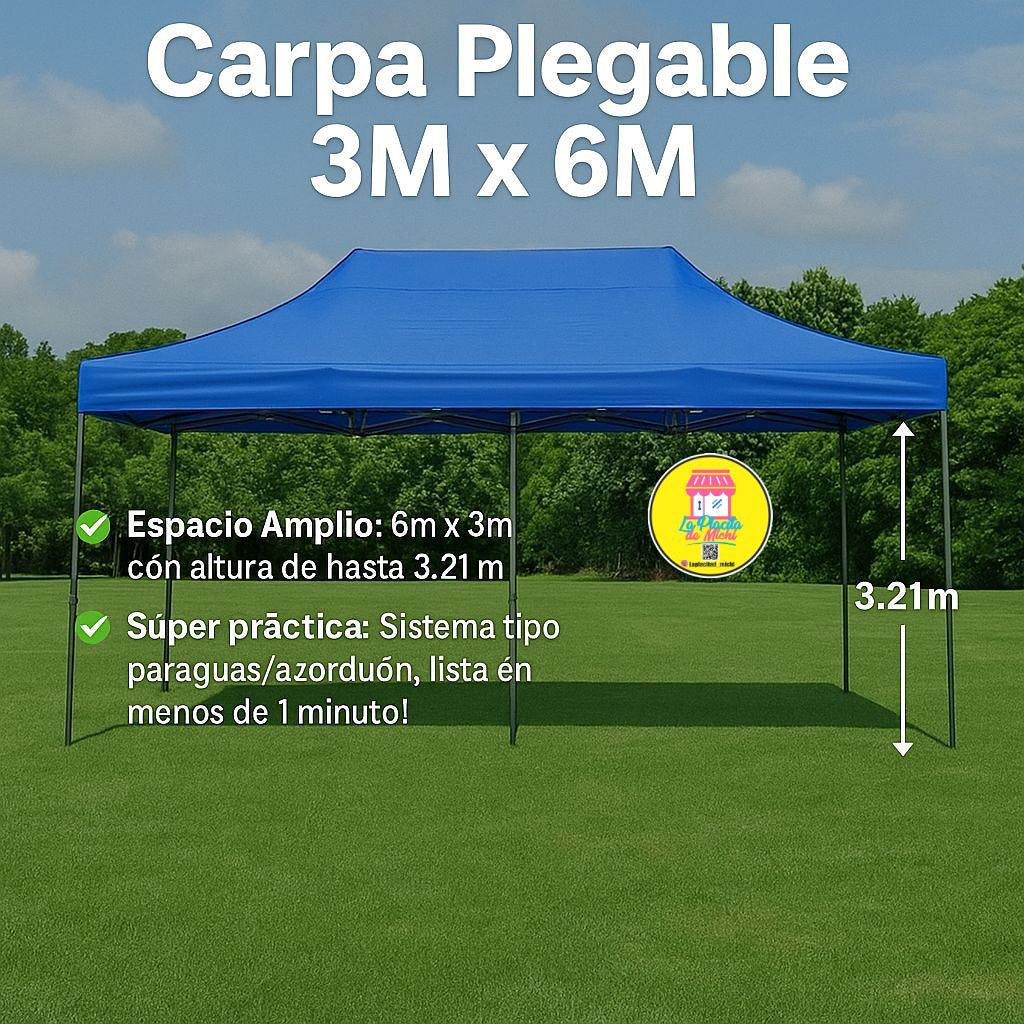 ⛺ Carpa Plegable Profesional 3 × 6 m – Lista para Eventos en Grande

💰 RD$5,995
