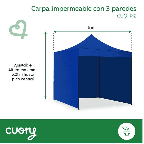 ⛺✨ Carpa Impermeable 3x3 con 3 Paredes ✨⛺
💰 RD$6,495