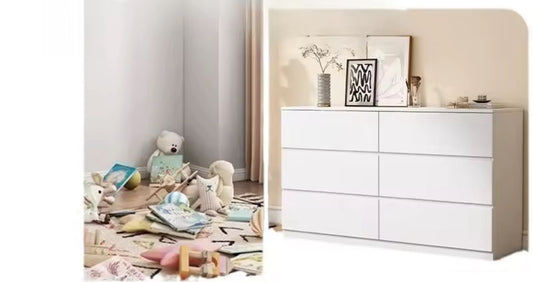 🧺 Armario de Almacenamiento con 6 Cajones Color Blanco  – Organización Práctica. (Cod. 80025-2)