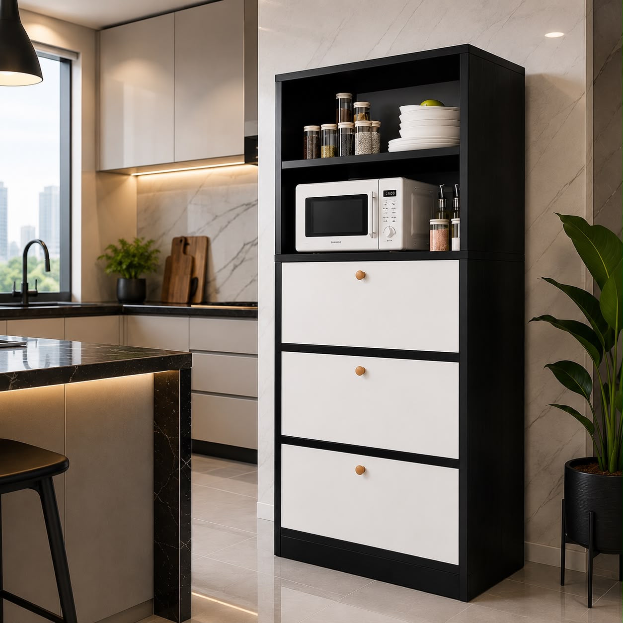 🍽️🖤 ORGANIZADOR DE COCINA MULTIFUNCIONAL NEGRO Y BLANCO – ELEGANCIA Y ALMACENAMIENTO EN UN SOLO MUEBLE 🖤🍽️

🆔 Cod. 283263 Negro con Blanco 

💰 RD$4,495