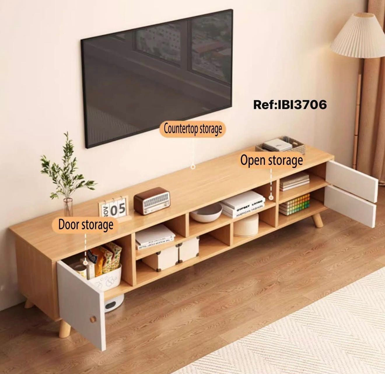 🖥️✨ MUEBLE DE TV MODERNO AMARILLO 120 CM – ESTILO QUE ORGANIZA ✨🖥️ 🆔 Cod. 2509206-2

💰 RD$3,495