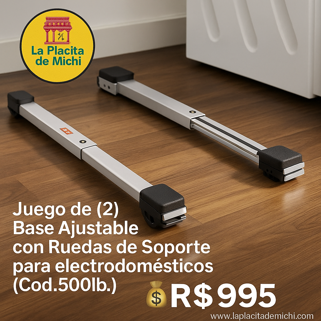Base Ajustable con Ruedas de Soporte para electrodomésticos.
