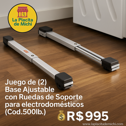 Base Ajustable con Ruedas de Soporte para electrodomésticos.