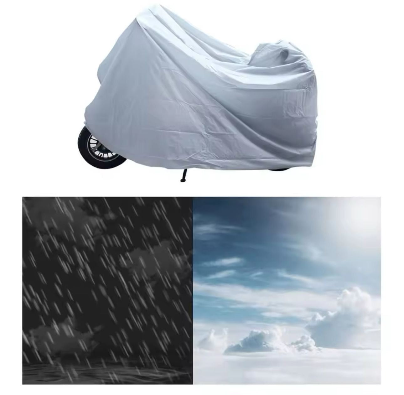 🏍️ CUBIERTA IMPERMEABLE PARA MOTO – TAMAÑO XL

💰 RD$995