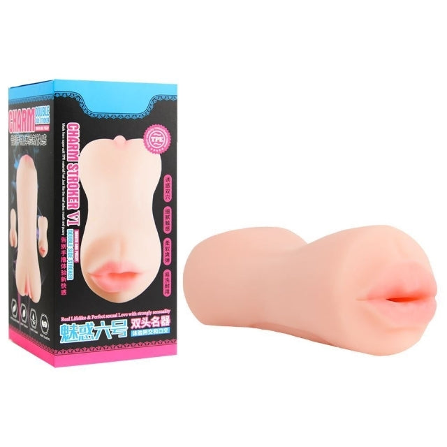 Masturbador Realista de Hombre (Boca y Vagina)(Cod.Du-61)