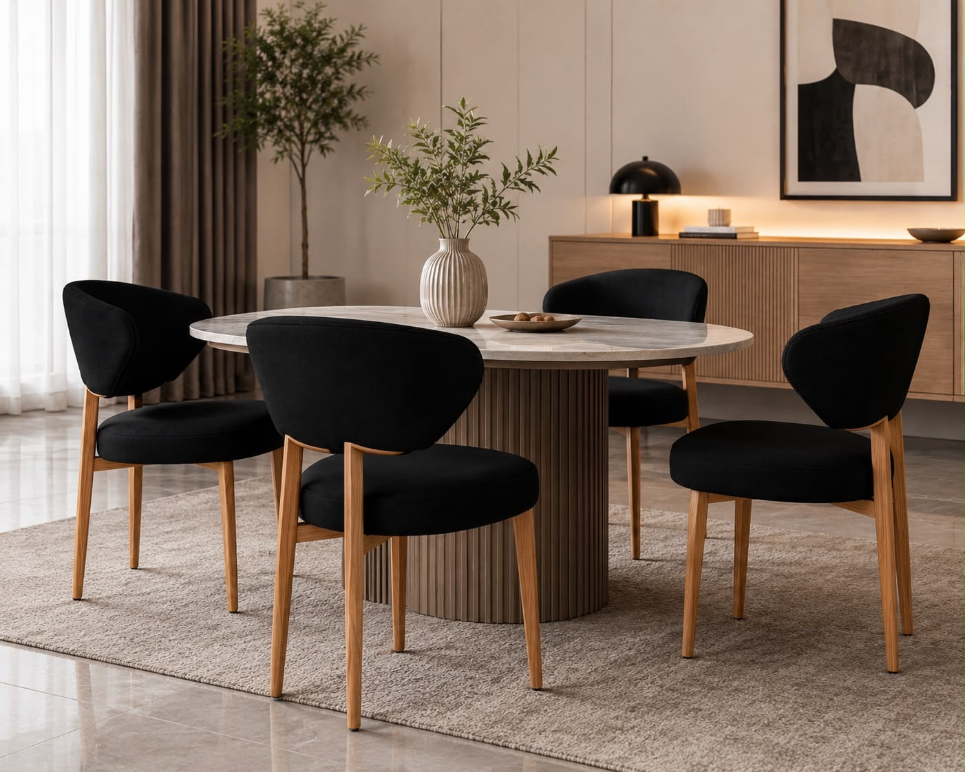 🪑🖤 SILLA MODERNA TAPIZADA NEGRA – SOFISTICACIÓN Y COMODIDAD EN CADA DETALLE 🖤🪑

🆔 Cod. 266 NEGRA

💰 RD$3,495 (c/u)