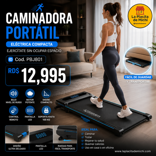 🏃‍♂️✨ CAMINADORA PORTÁTIL ELÉCTRICA COMPACTA – EJERCÍTATE SIN OCUPAR ESPACIO ✨🏃‍♀️

🆔 Cod. PBJ801

💰RD$12,995