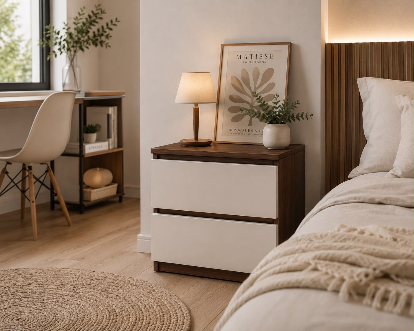 🛏️✨ MESITA DE NOCHE MODERNA 2 GAVETAS – ELEGANCIA Y FUNCIONALIDAD EN TU HABITACIÓN ✨🛏️

🆔 Cod. 285204 MARRÓN 

💰 RD$1,995