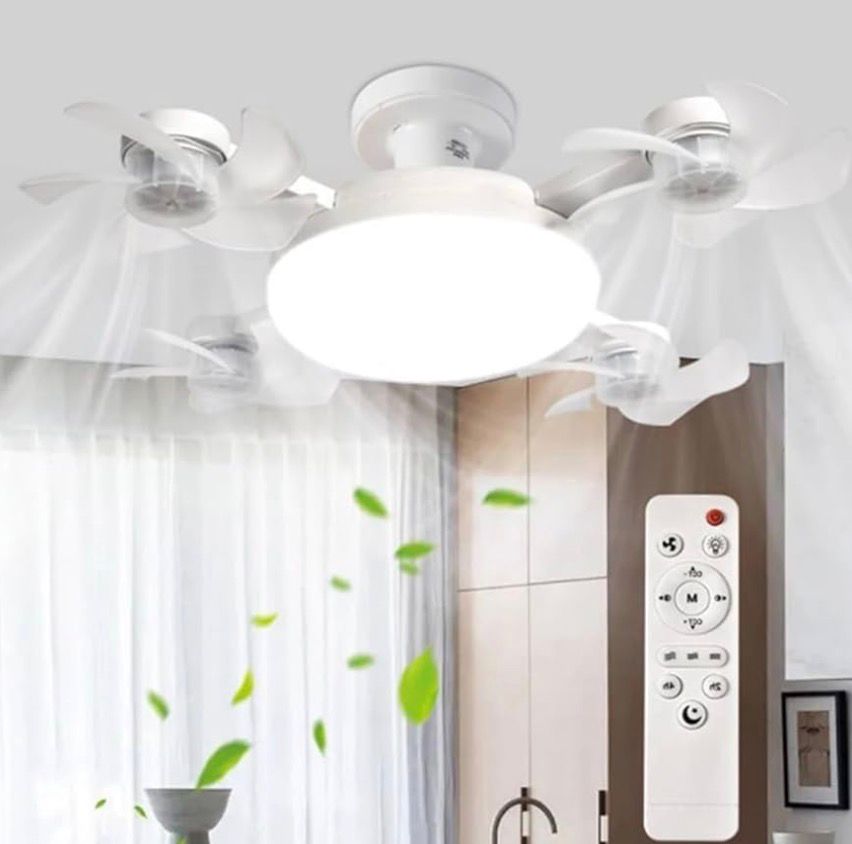 💡🌀 LÁMPARA VENTILADOR TIPO DRONE CON LUZ LED – 4 CABEZAS y Control 🕹️🌀💡

💰RD$1,495