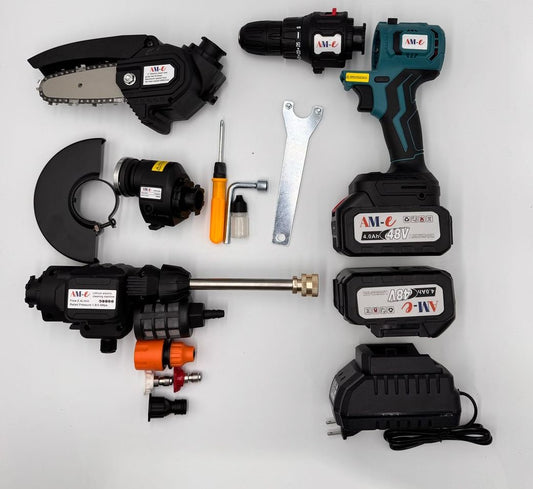 Maletín Kit 3 en 1 
Taladro, Sierra, Hidrolavadora 48v 
(Cod. JBN-10)