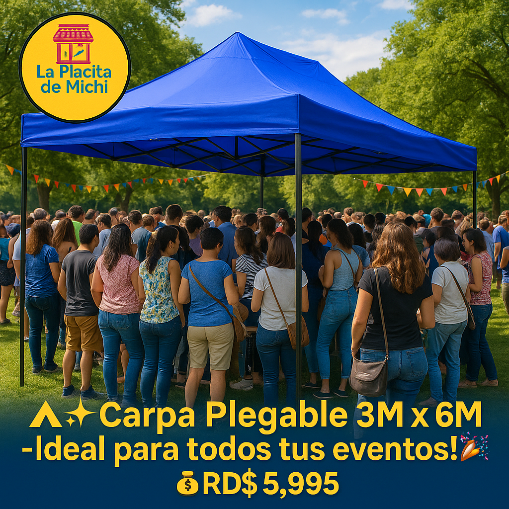 ⛺✨ Carpa Plegable 3M x 6M – ¡Ideal para todos tus eventos! 🎉🎊