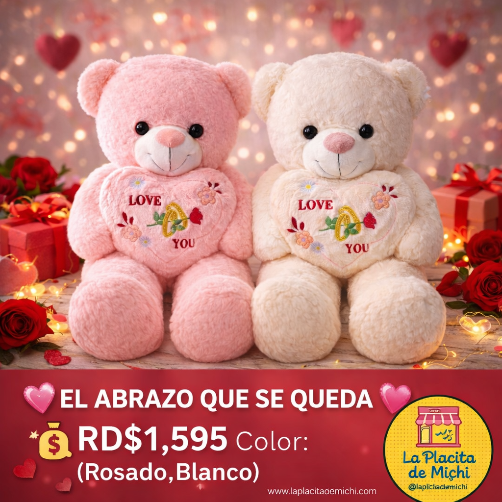 💖🧸 EL ABRAZO QUE SE QUEDA 🧸💖
💰RD$1,595 Color:  (Rosado,Blanco)