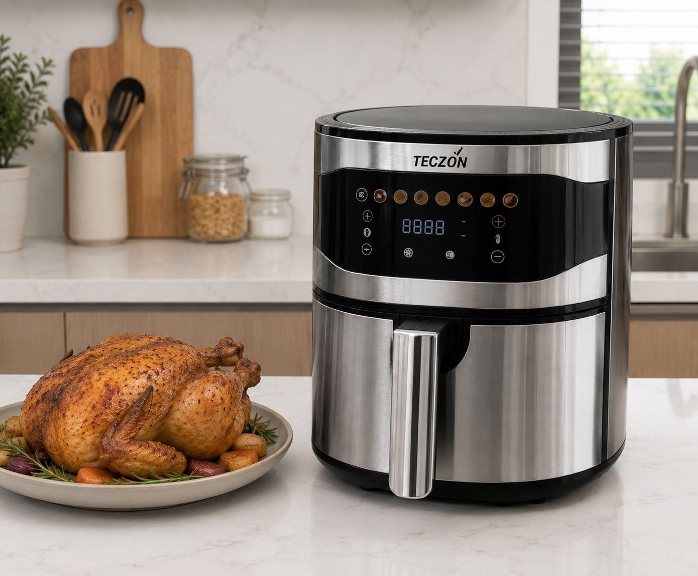 ✨ Freidora de Aire Digital *9 Litros*  – Cocina Rápido, Saludable y Sin Complicaciones ✨

🆔 Cod. TZ-901

💰RD$3,995