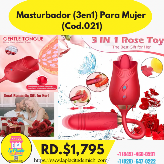 Masturbador (3en1) Para Mujer (Cod.021)