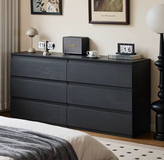 🧺 Armario de Almacenamiento con 6 Cajones Color Negro – Organización Práctica. (Cod. 80025-3)