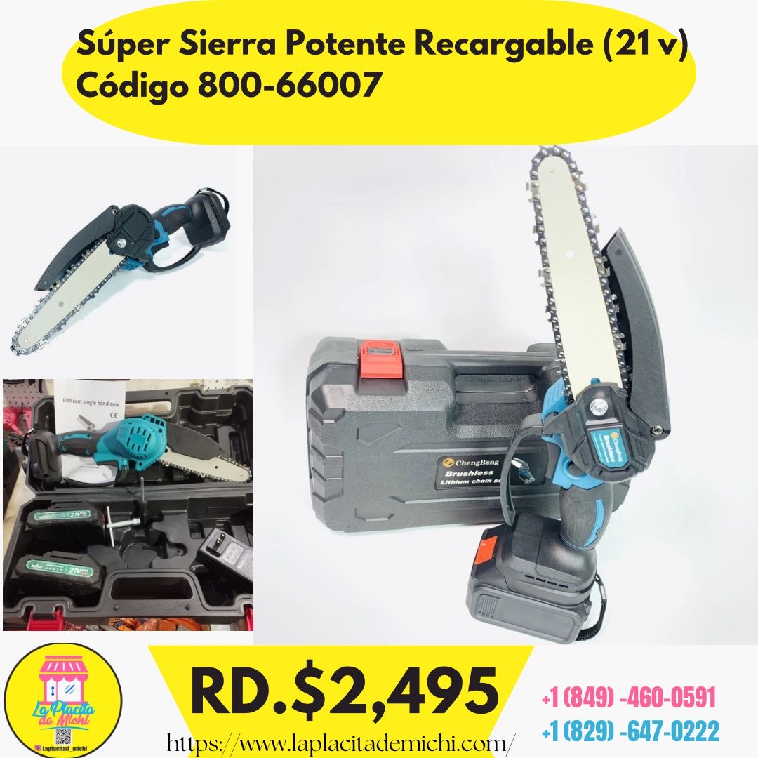 Súper Sierra Potente Recargable (21 v)
Código 800-66007