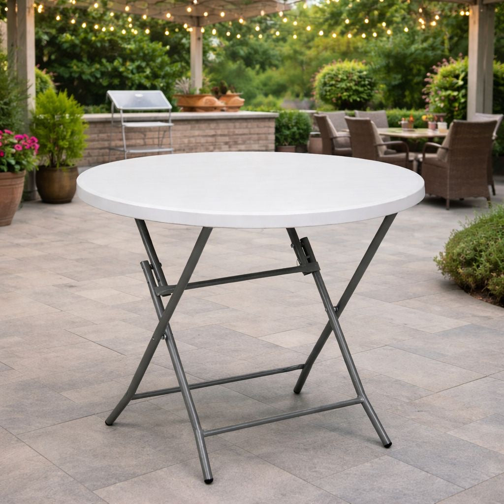 🪑✨ Mesa Redonda Plegable Multiuso 120×120 cm ✨🪑 (Cod. ZDZ8120)

💰RD$4,495