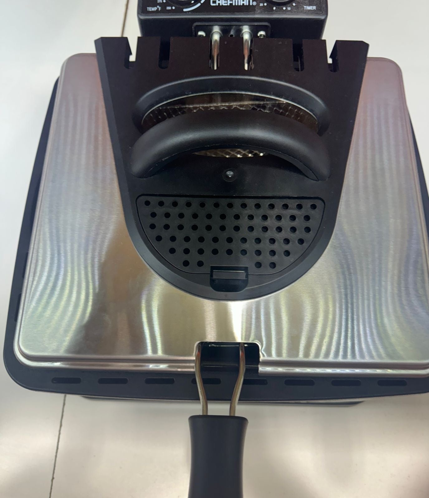 Freidora De Acero Inoxidable Eléctrica  Chefman XL 4,3 L
