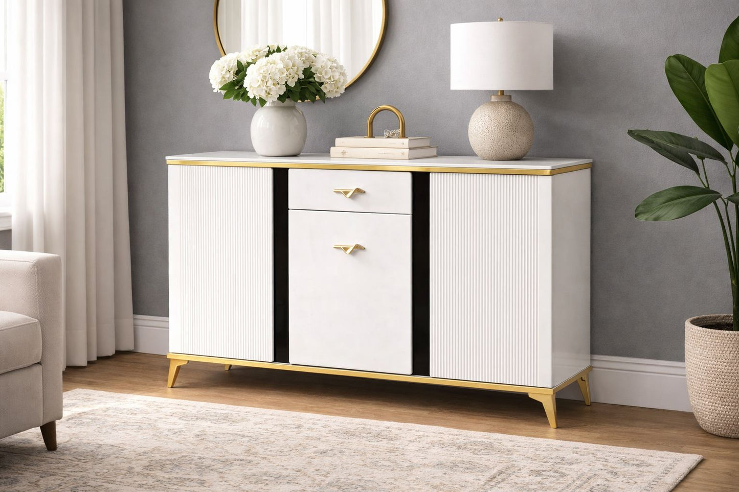 ✨ CREDENZA REPISA APARADOR MODERNO BLANCO Y DORADO – ELEGANCIA Y ORGANIZACIÓN PARA TU HOGAR ✨

📌 Cod. 88126)

💰RD$8,495