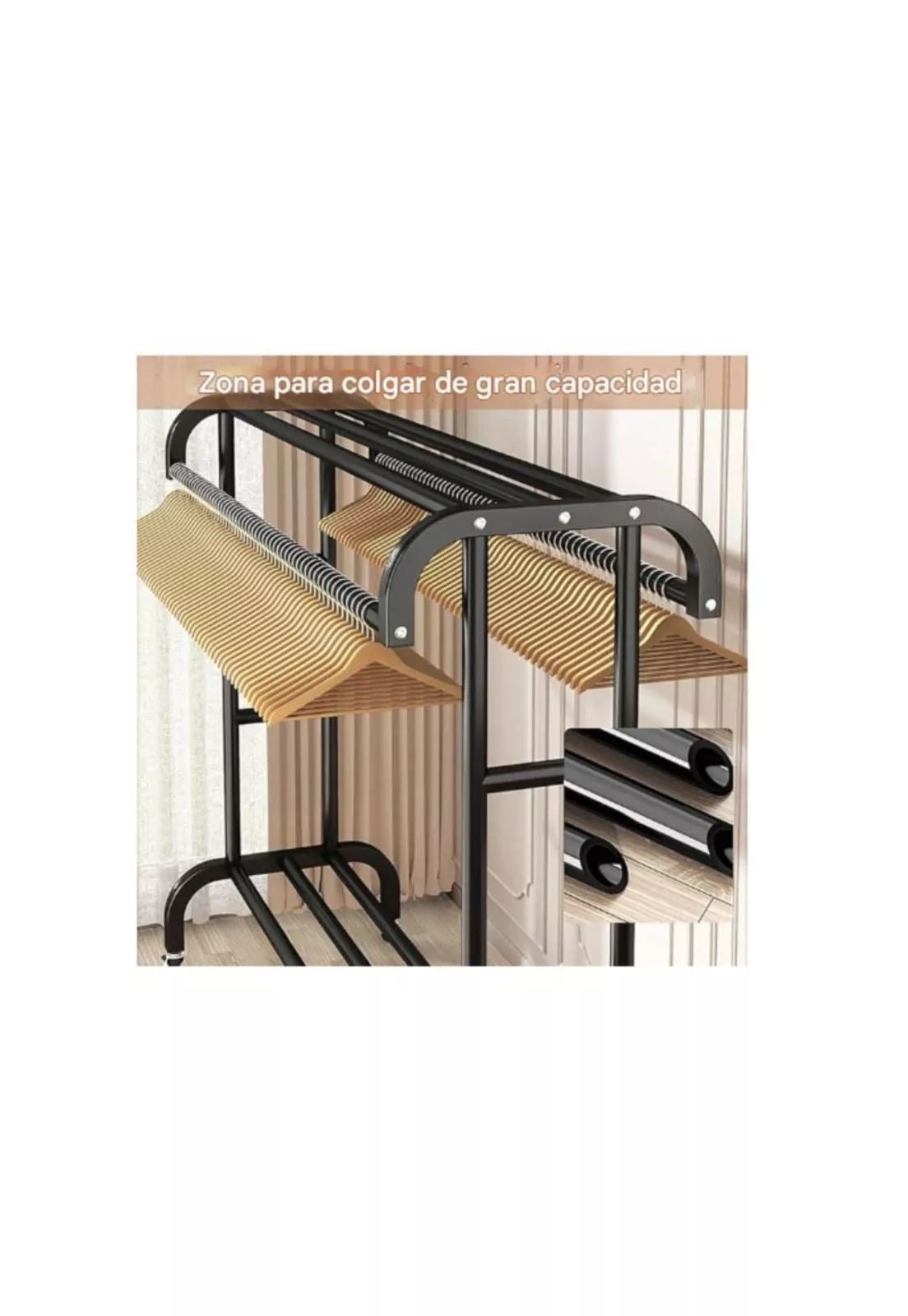 ✨ Perchero Metálico Multifuncional con Repisa Superior  y Base Inferior ✨(Cod. TM0021) 
💰RD$1,795