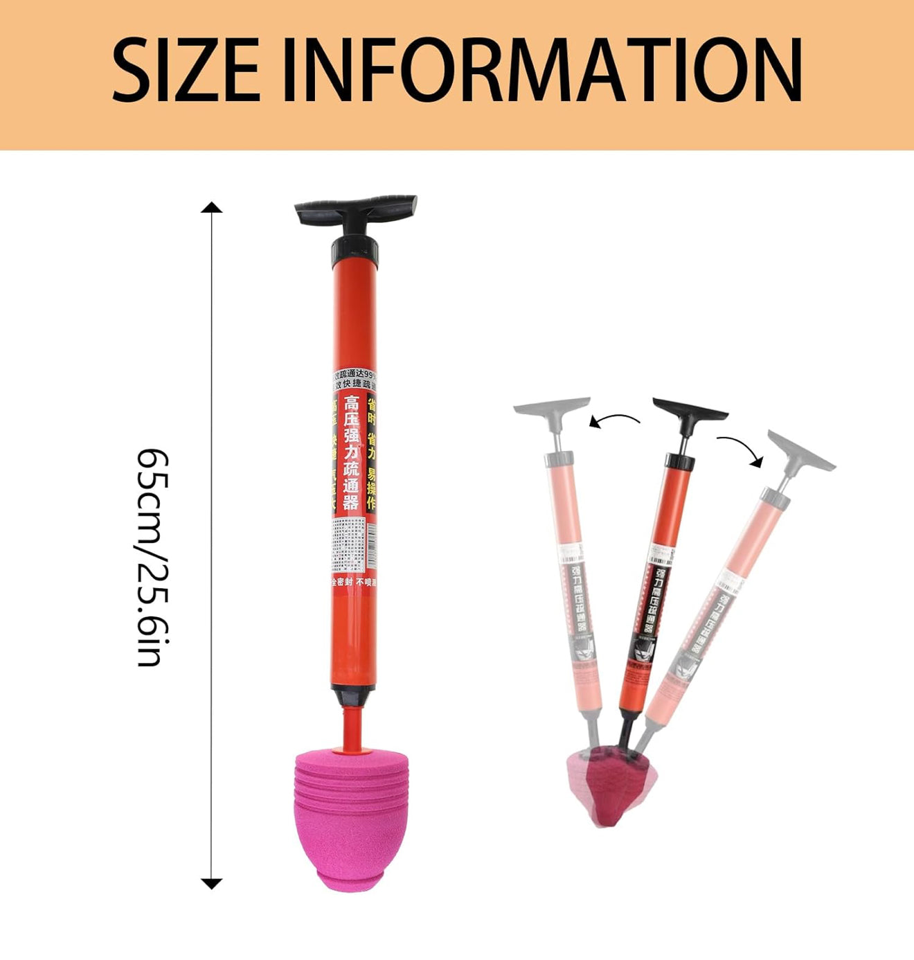 🚽✨ Destapador de Inodoros a Presión Manual ✨🚽 (Cod.741-65)
💰RD$995