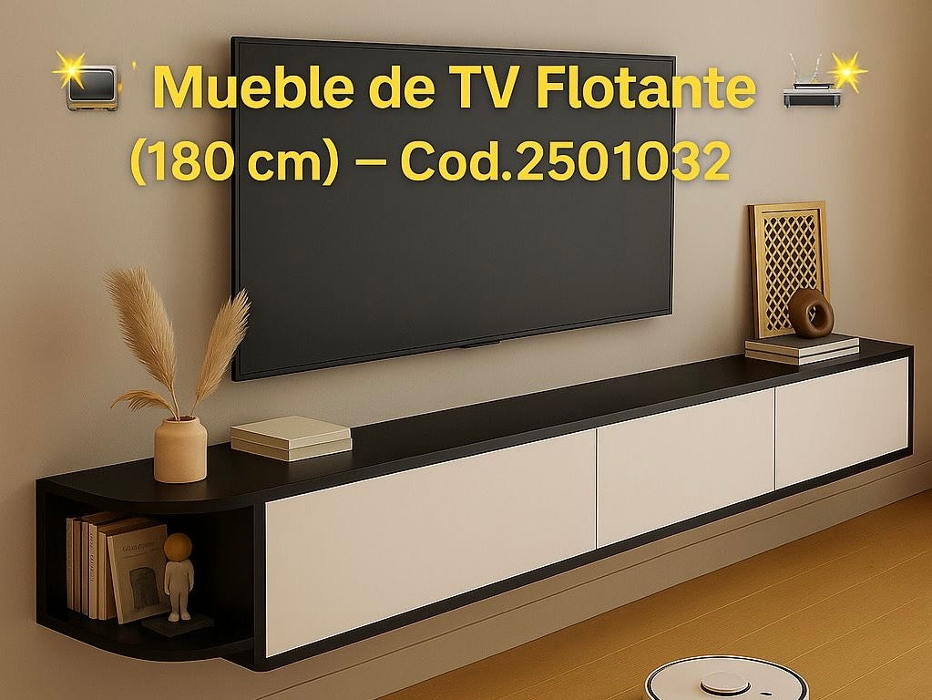 📺✨ MUEBLE DE TV FLOTANTE 180 CM – DISEÑO MODERNO QUE TRANSFORMA TU SALA ✨📺
🆔 Cod. 2501032
🎨 Color: Negro con Blanco

💰 RD$4,995