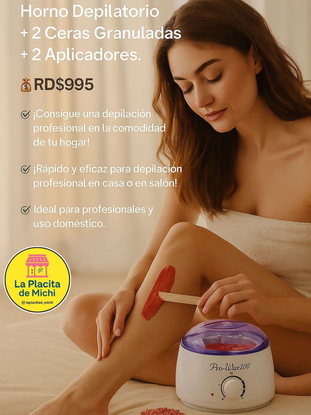 Horno Depilatorio + 2 Ceras Granuladas + 2 Aplicadores.