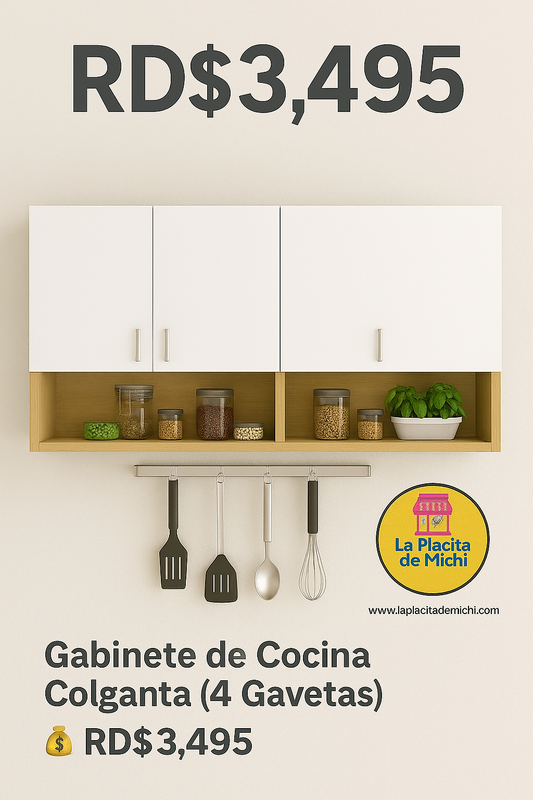 🪟 Gabinete de Cocina Colgante (4 Gavetas) (Cod. 80061)

💰 RD$3,495