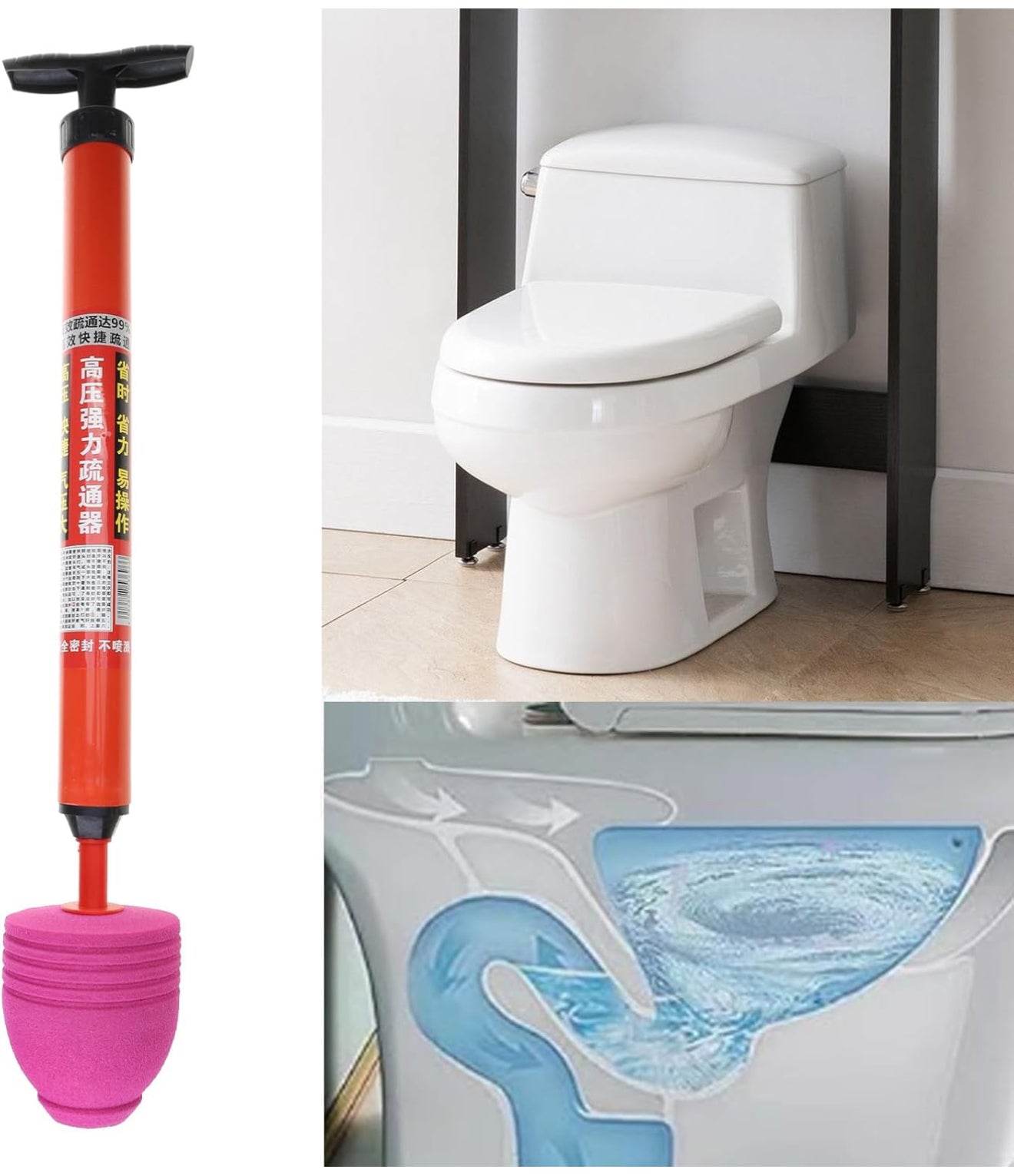 🚽✨ Destapador de Inodoros a Presión Manual ✨🚽 (Cod.741-65)
💰RD$995