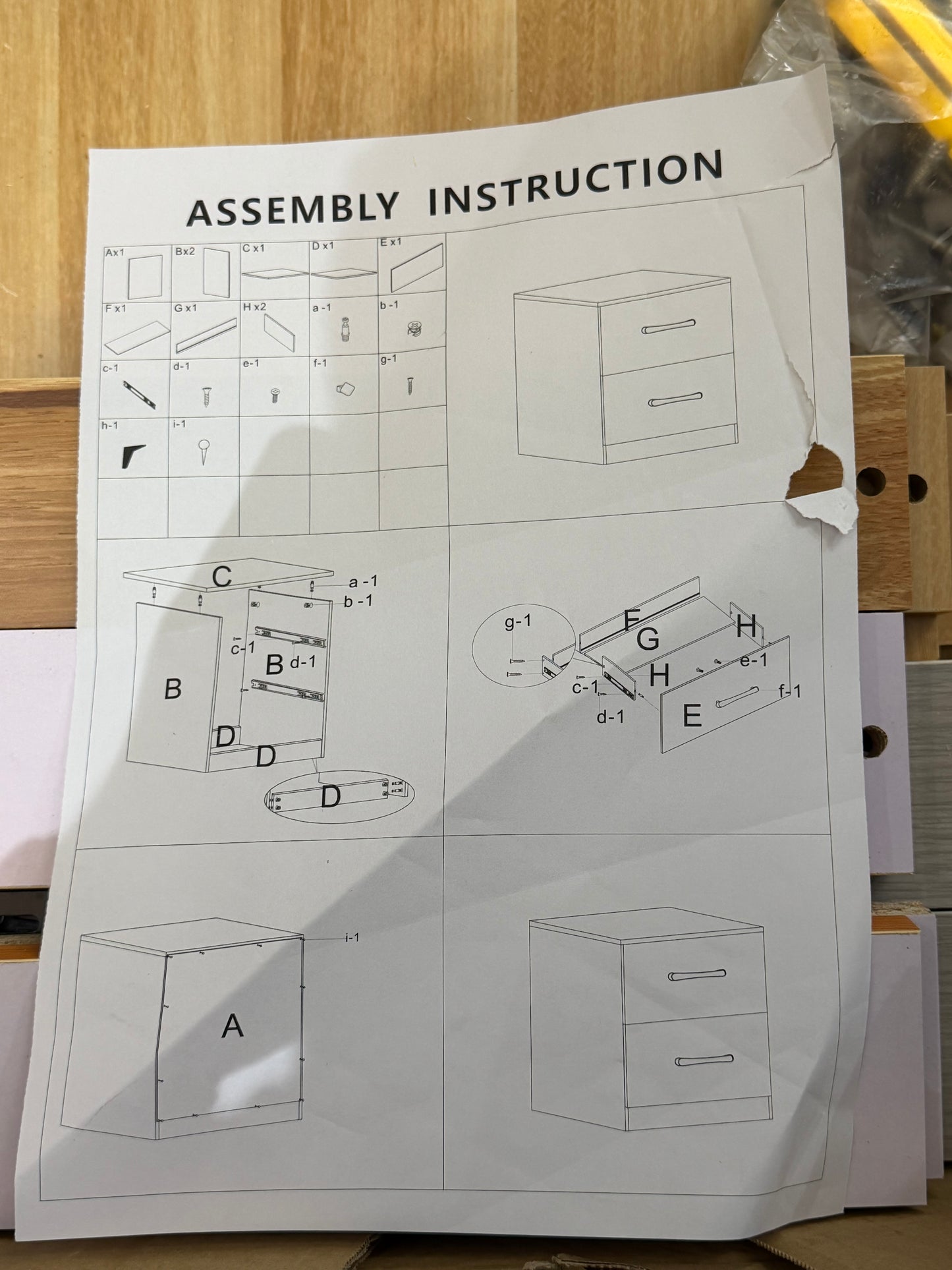 🛏️ 2 Mesita de Noche de 2 Gavetas  – (Cod.86131) ~*Color Amarillo*~

💰RD$4,995