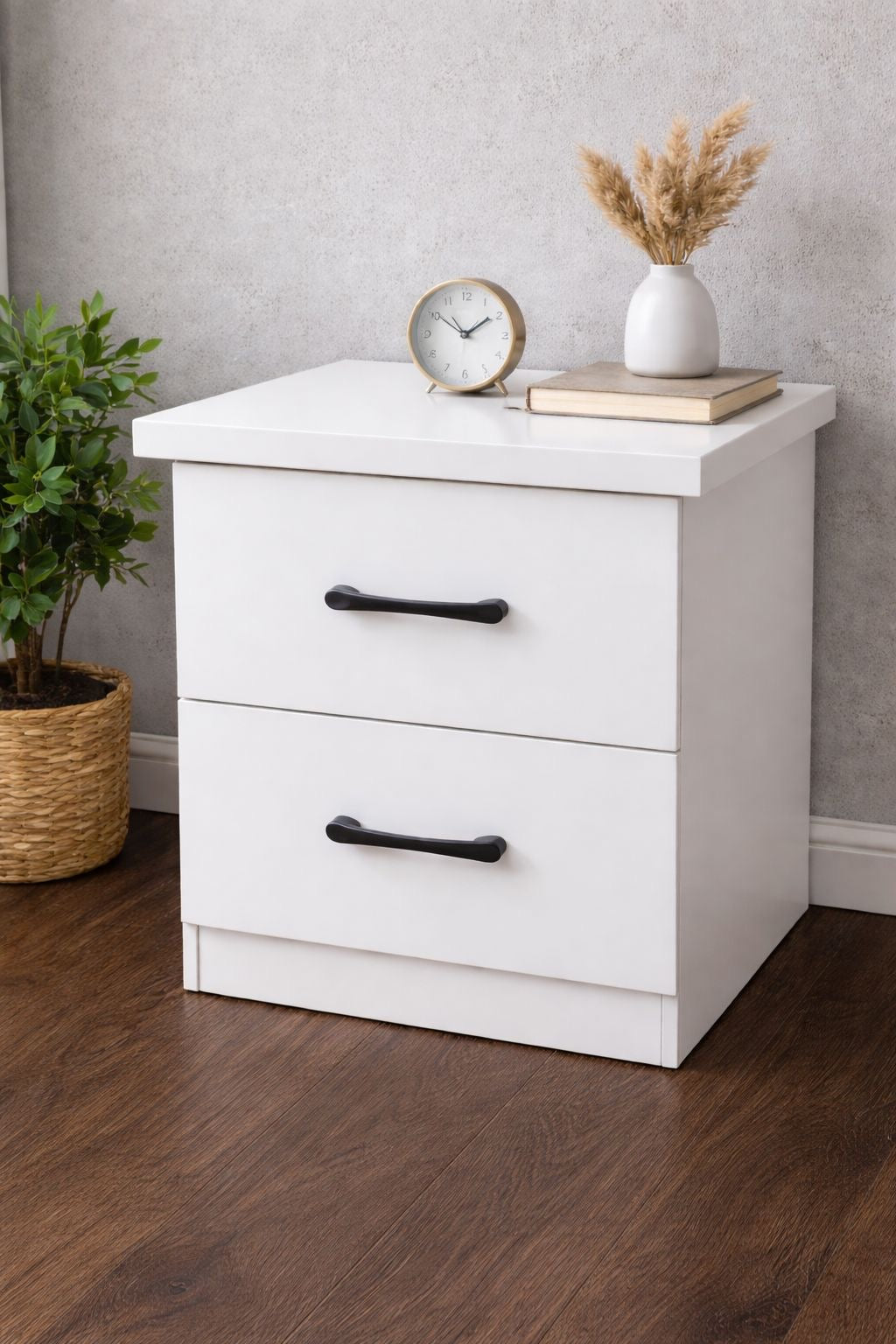 🛏️ 2 Mesita de Noche de 2 Gavetas – (Cod.86121) ~*Color BLANCO*~

💰RD$4,995