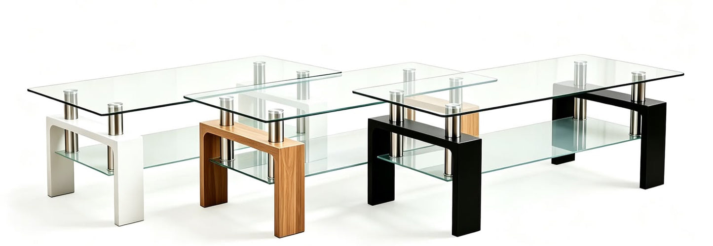 ✨ MESA DE CENTRO MODERNA EN CRISTAL – ELEGANCIA QUE TRANSFORMA TU ESPACIO 🖤 (Cod. 2512 Negro) 

💰RD$3,495 

📐 Medidas: 100 × 60 cm
