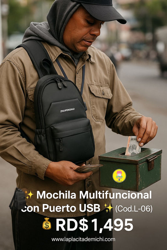 🎒✨ Mochila Multifuncional con Puerto USB ✨🎒(Cod.L-06)