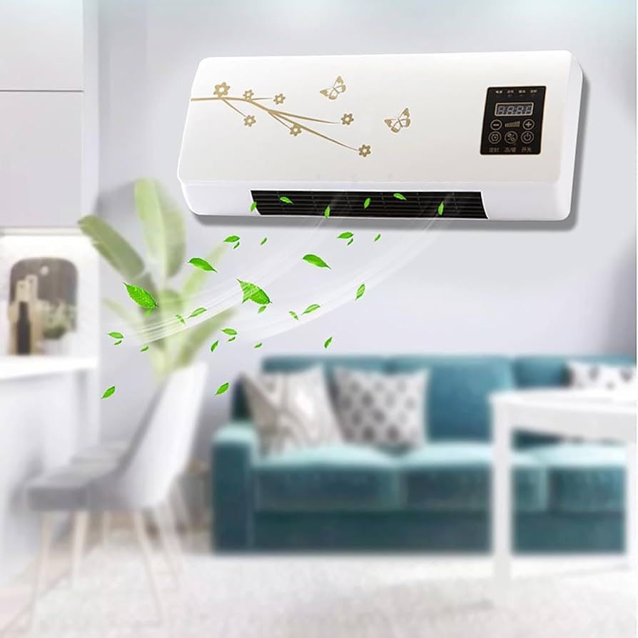 Aire Portátil de Pared 2 en 1 con Calefacción y Control Remoto (Cod.0115)