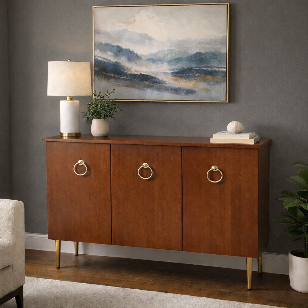 ✨ CREDENZA / GABINETE AUXILIAR MODERNO 3 GAVETAS ✨ (Cod. 7203-5 MARRÓN) 

💰RD$4,495